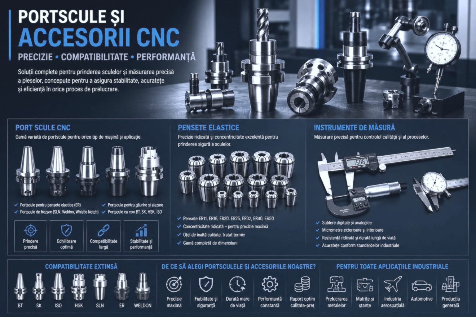 Portscule si accesorii CNC